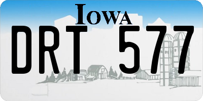 IA license plate DRT577