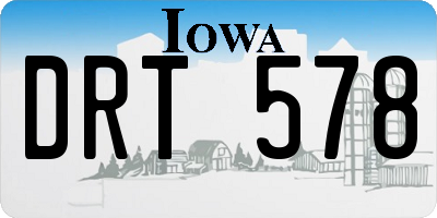 IA license plate DRT578