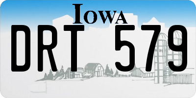 IA license plate DRT579