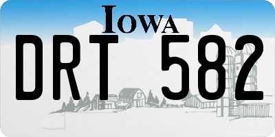 IA license plate DRT582