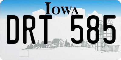 IA license plate DRT585