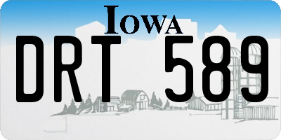 IA license plate DRT589