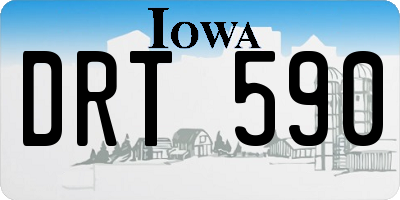 IA license plate DRT590