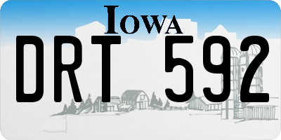 IA license plate DRT592