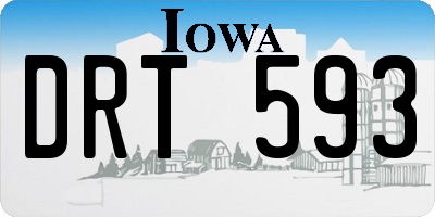 IA license plate DRT593