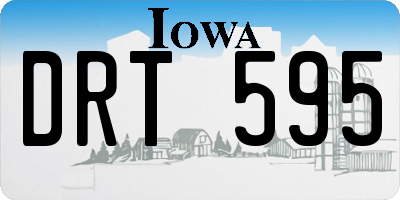 IA license plate DRT595