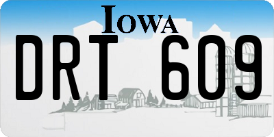 IA license plate DRT609