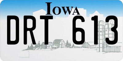 IA license plate DRT613