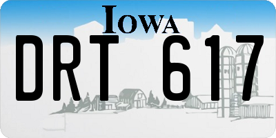 IA license plate DRT617
