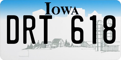 IA license plate DRT618