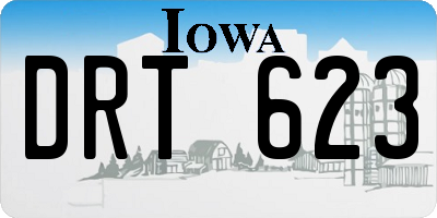IA license plate DRT623
