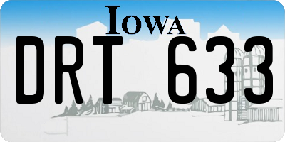 IA license plate DRT633