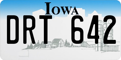IA license plate DRT642