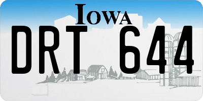 IA license plate DRT644