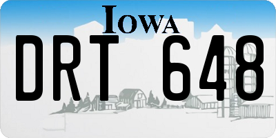 IA license plate DRT648