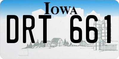 IA license plate DRT661