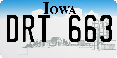 IA license plate DRT663
