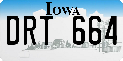 IA license plate DRT664