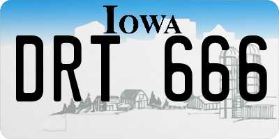 IA license plate DRT666