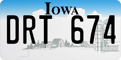 IA license plate DRT674