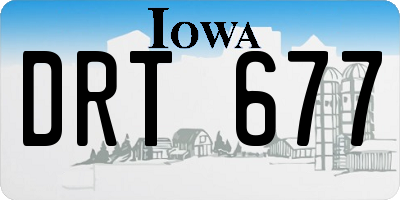 IA license plate DRT677