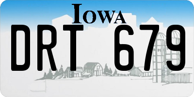 IA license plate DRT679
