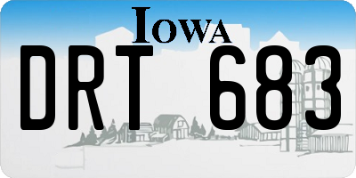 IA license plate DRT683