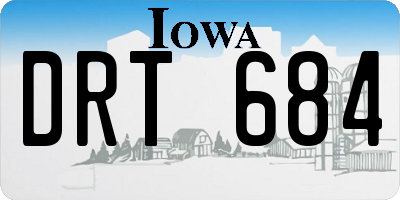 IA license plate DRT684