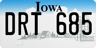 IA license plate DRT685