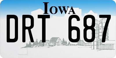 IA license plate DRT687