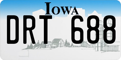 IA license plate DRT688