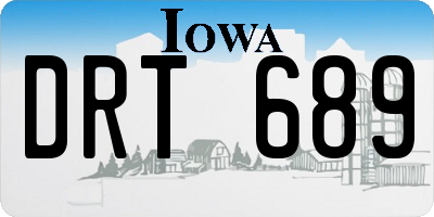 IA license plate DRT689