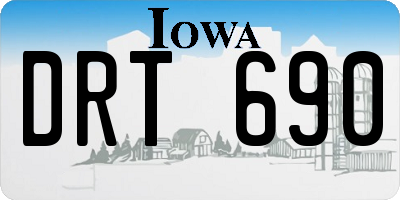 IA license plate DRT690