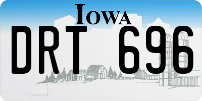IA license plate DRT696