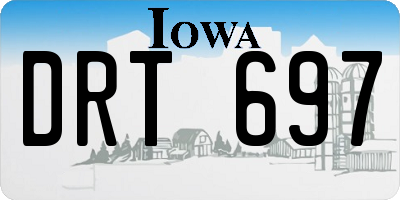 IA license plate DRT697