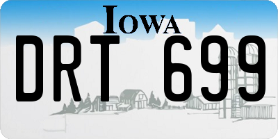 IA license plate DRT699