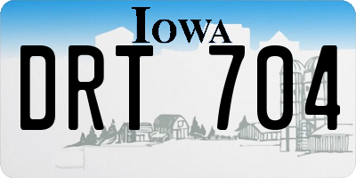 IA license plate DRT704
