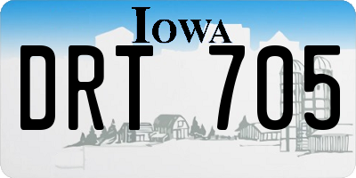 IA license plate DRT705
