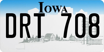 IA license plate DRT708