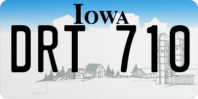 IA license plate DRT710