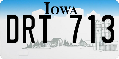 IA license plate DRT713