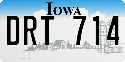 IA license plate DRT714