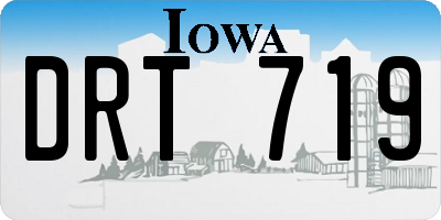 IA license plate DRT719