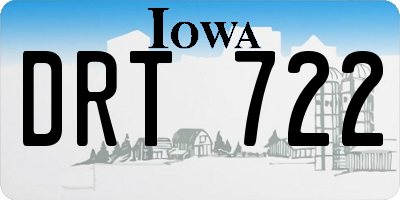 IA license plate DRT722