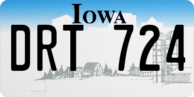IA license plate DRT724