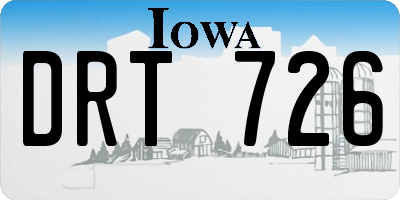 IA license plate DRT726