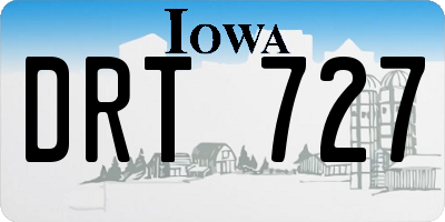 IA license plate DRT727