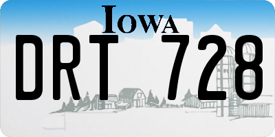 IA license plate DRT728