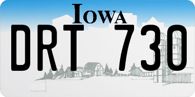 IA license plate DRT730