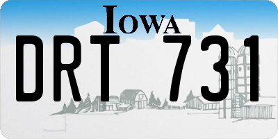 IA license plate DRT731